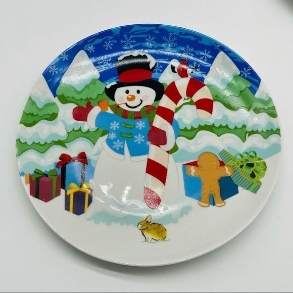 NIB Snowman Christmas 4-pc Dinner Set #2 - Picture 8 of 10